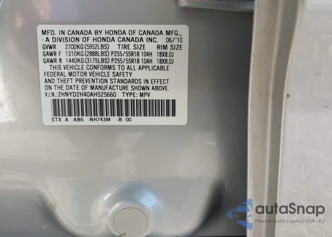 2010 Acura Mdx Technology Package from USA, damaged, VIN 2HNYD2H40AH525660